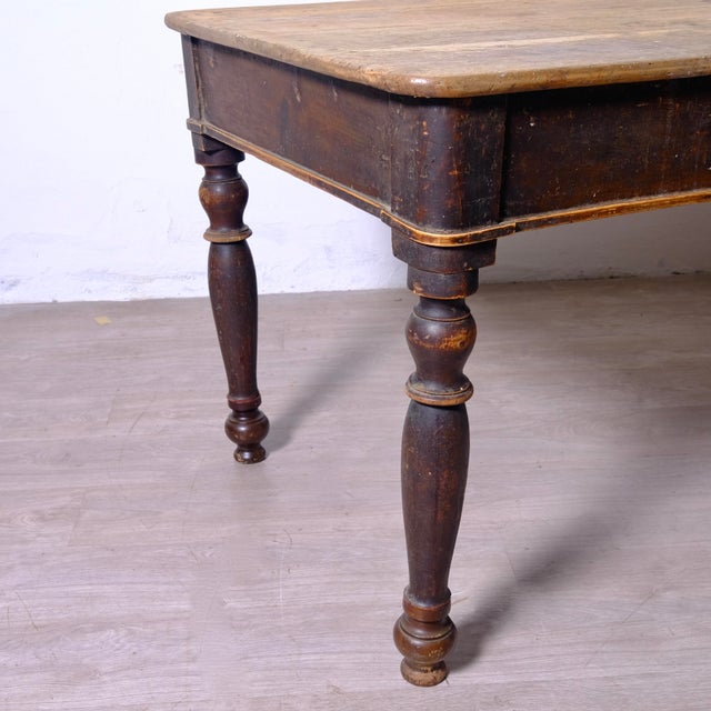 Antique Rustic Wooden Table, Italy, Late 19th Century For Sale - Image 17 of 18
