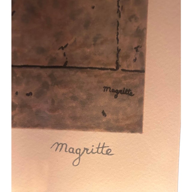 Printmaking Materials 1990s Rene Magritte’s Limited and Number Lithograph of ‘Son of Man’ Matted and Framed For Sale - Image 7 of 11