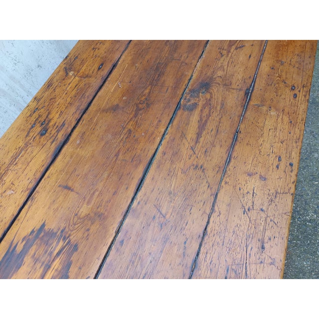 Antique Farmhouse Table in Pine, 1890s For Sale - Image 9 of 18