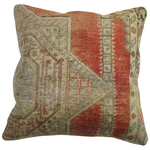 Pillow made from an antique Turkish Sivas rug. 19'' x 19''