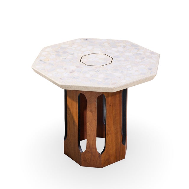 Harvey Probber Mid Century Walnut and Terrazzo Side End Tables - Pair For Sale - Image 11 of 11