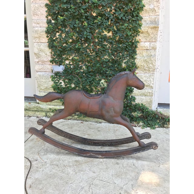 Antique Cast Iron Rocking Horse Chairish