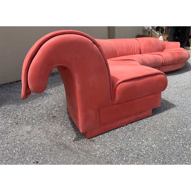 1950s Sulptural Mid-Century Modern Curved Sectional Sofa in the Manor of v. Kagan For Sale - Image 16 of 17