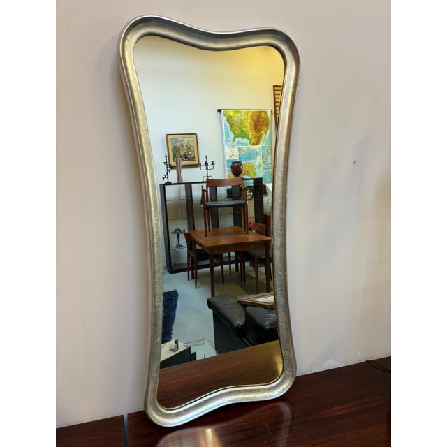 1960s Hollywood Regency Silver-Leaf Mirror For Sale In Philadelphia - Image 6 of 8