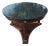 Vintage French Empire Neoclassical Style Mahogany Green Marble TopCoffee Table For Sale