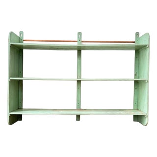 French Chippy Painted Wooden Shelves For Sale