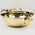 1980s Large Gilded Brass Centerpiece Bowl With Stag Heads Handles For Sale - Image 5 of 7