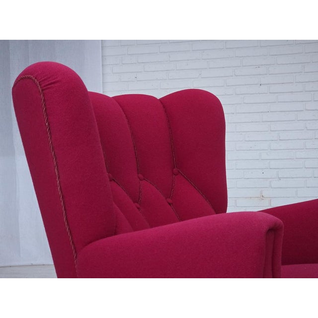 Vintage Danish Lounge Chair in Furniture Wool, 1960s For Sale - Image 4 of 18