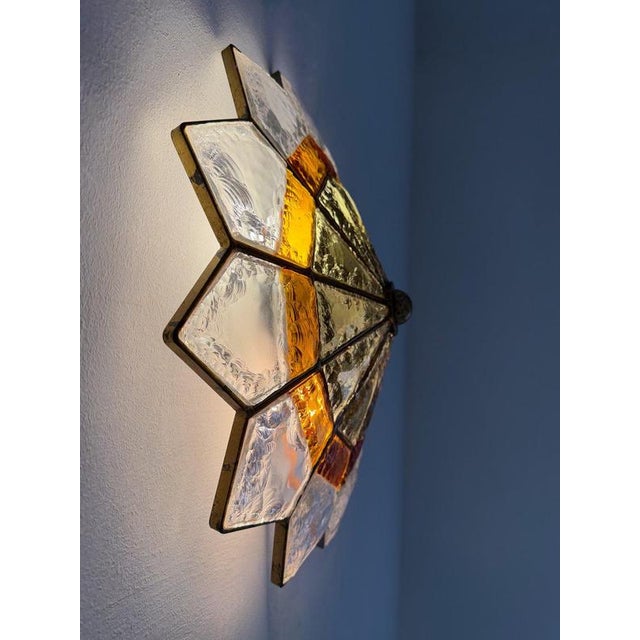 We are pleased to offer this spectacular pair of large Italian wall or ceiling lights, dating to circa the 1970s and...