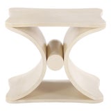 A Parchment Covered Stool or End Table For Sale