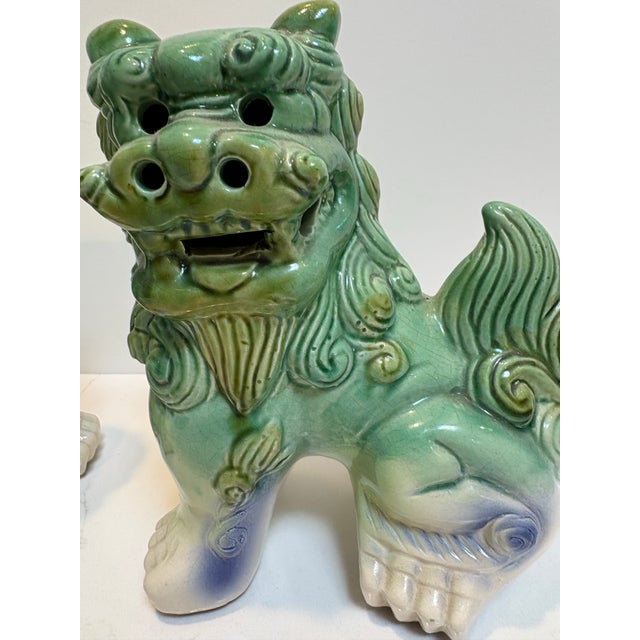 Chinoiserie Vintage Chinoiserie Foo Dogs - A Pair For Sale - Image 3 of 12