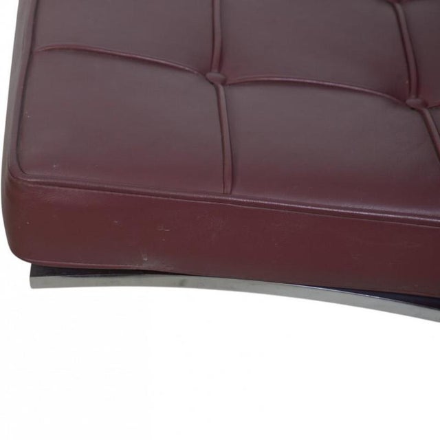 Barcelona Chair in Burgundy Leather by Ludwig Mies van der Rohe, 2000s For Sale - Image 18 of 18