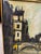 Vintage Mid-Century Modern Cityscape Oil Painting by James Roberts For Sale - Image 4 of 10