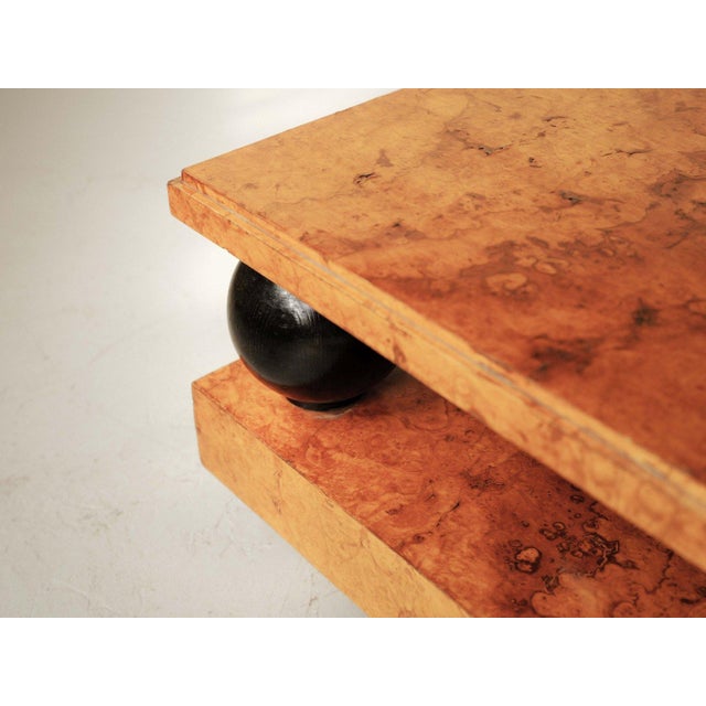 Large Burl Elm Veneer Coffee Table, 1970 For Sale - Image 16 of 18