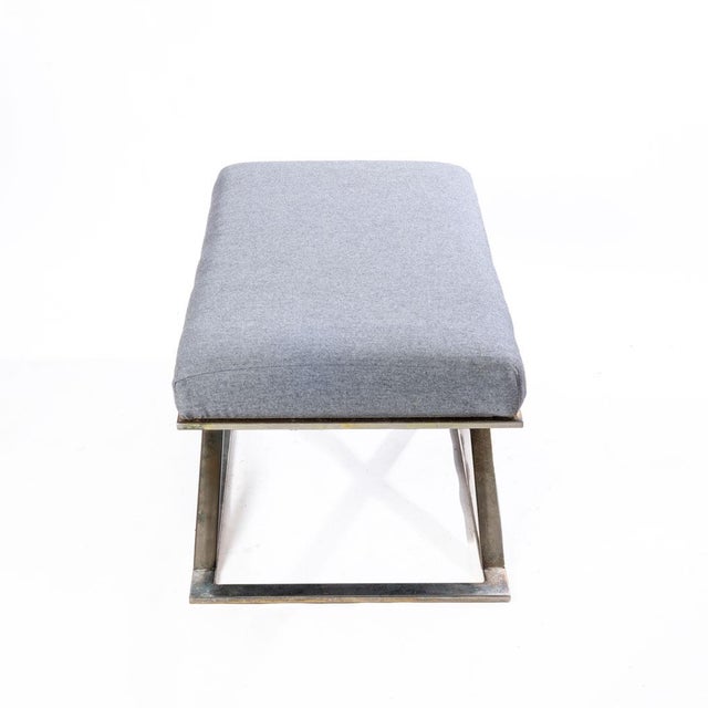 Mid-Century Chrome X-Base Bench For Sale - Image 6 of 15