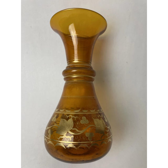 Gold Decor Glass Vase, 1920s For Sale - Image 6 of 8