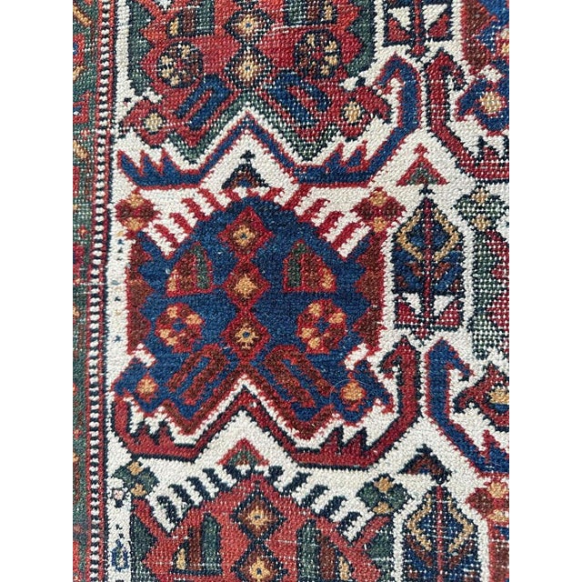 Afshar Cotton and Wool Rug, 1920s For Sale - Image 12 of 18