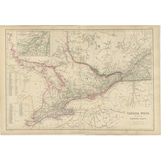 Antique Map of Canada, 1860s For Sale