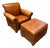 Bernhardt Leather Chair & Ottoman For Sale