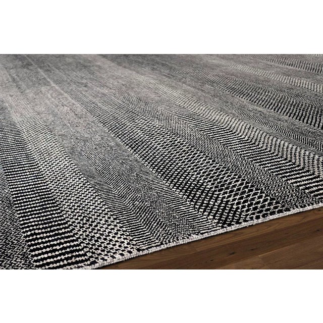 Pasargad Black Silk & Wool Rug- - 9' 1" X 12' 2" For Sale - Image 4 of 5