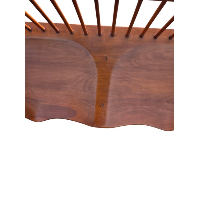Vintage Frederick Duckloe Windsor Bench Comb Back Saddle Seat Settee Love Seat For Sale - Image 11 of 17