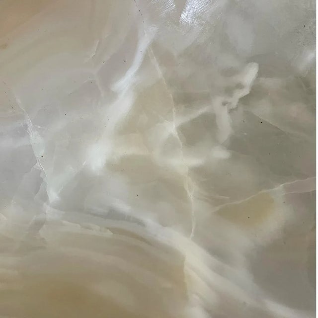 White Vintage Carved Onyx Live Edge Bowl For Sale - Image 8 of 12