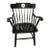Vintage C. 1969 S. Bent & Bros. Collegiate Black Windsor Style Arm Chair For Sale