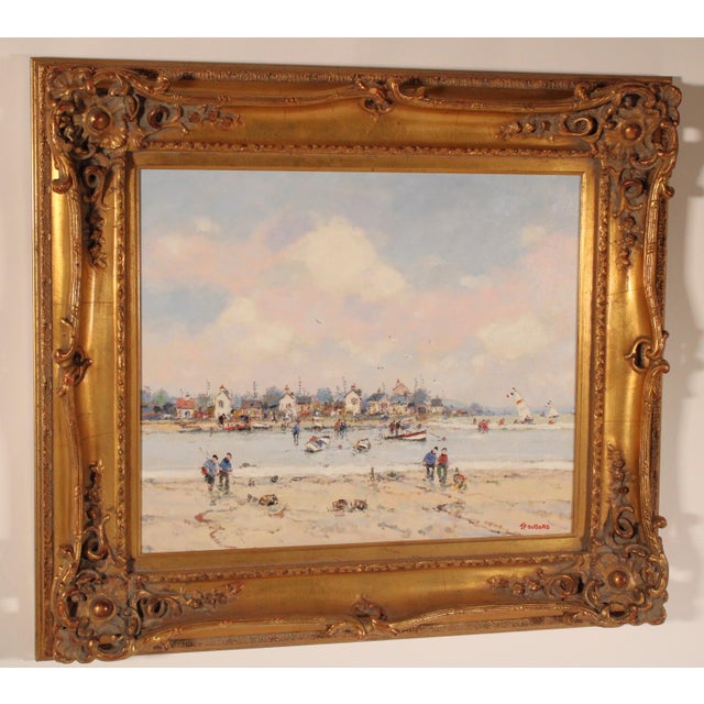 French impressionist painting by Jean Pierre Dubord (born 1949). Titled on verso "Brome Au Pre Au Lays". Oil on canvas....
