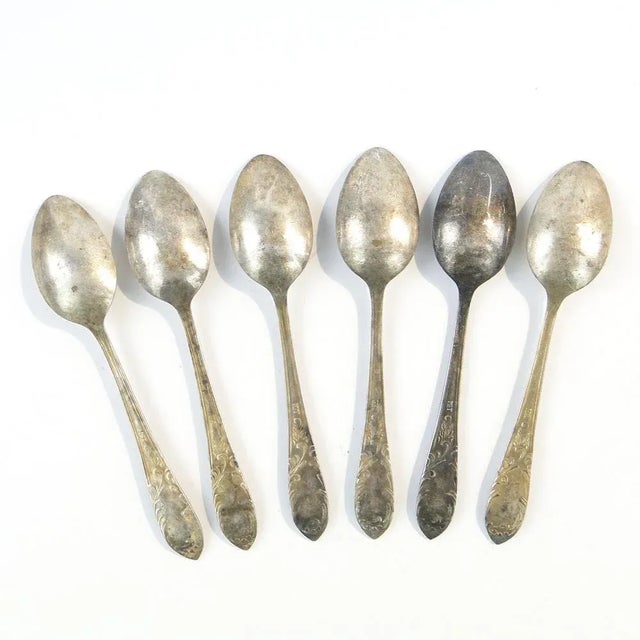 Vintage Polish Brass Mocca Spoons, 1950s, Set of 6 For Sale - Image 10 of 10