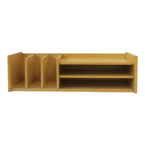 Danish Oak Desk Office Organizer With Shelves