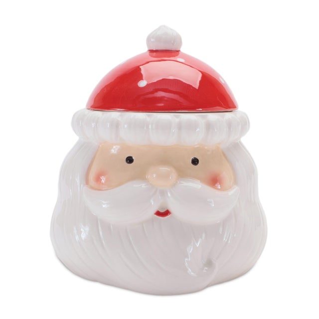 2020s Ceramic Holiday Canister (Set of 2) For Sale - Image 5 of 7