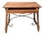 19th Spanish Farm Table With Iron Stretchers, Hand-Carved Top and Drawer For Sale