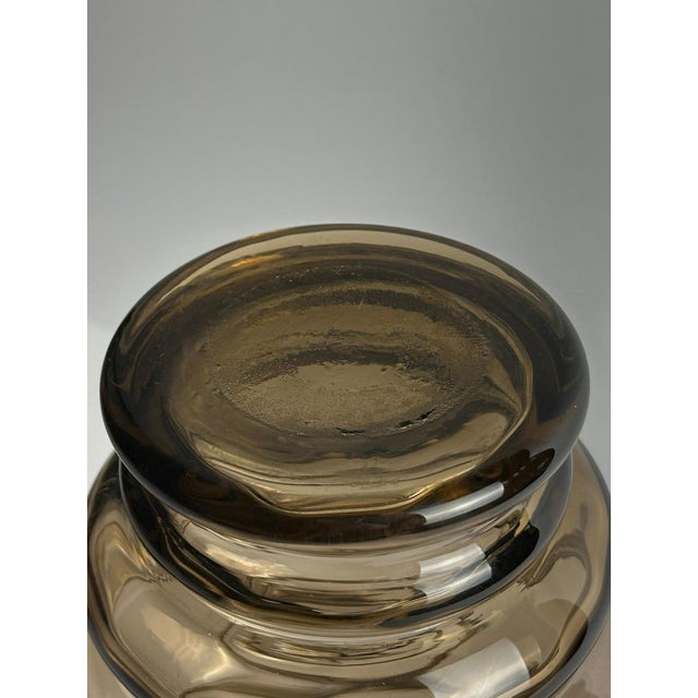 Swedish Art Deco Smoked Glass Vase by Edward Hald for Orrefors, Sandvik, 1923 For Sale - Image 6 of 10