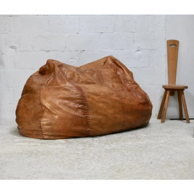 XL Leather Ottoman, Italy, 1970s For Sale - Image 17 of 18