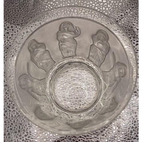 Elegant set of four vintage Lalique France “Femmes Antiques” crystal tumblers featuring the celebrated sculptural figural...