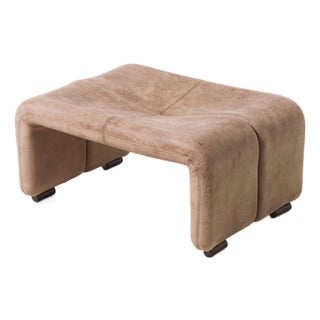 Coronado Leather Ottoman by Tobia Scarpa for B&B Italia, Italy, 1980s For Sale