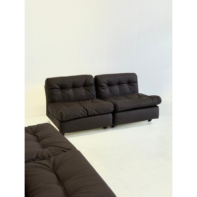 Brown Amanta Modular Sofa by Mario Bellini for C&B Italia, 1970s, Set of 2 For Sale - Image 8 of 13