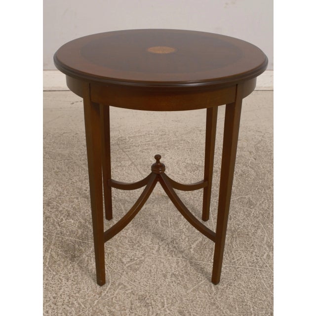 Approx: 30 Years Old Nice Inlay Work 18 C. Design Traditional Style Stretcher Base Frame Condition: Excellent Original...