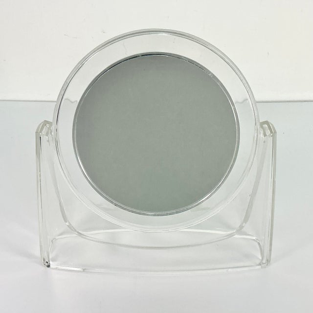 1970s Vintage Lucite Tabletop Flip Makeup Mirror, Charles Hollis Jones Attributed For Sale - Image 16 of 18
