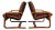 Set of Two 2 Scandinavian Modern Bentwood Lounge Chairs in the Manner of Ingmar Relling, Scandinavia, C. 1980s For Sale