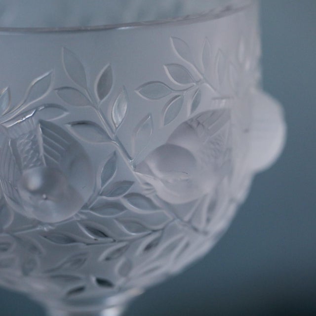1970s 1970s Signed Lalique France Elizabeth Frosted Crystal Vase For Sale - Image 5 of 11