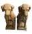 2000 - 2009 Pair of Vintage Weathered Cast Stone Seated Pointer Garden Statues For Sale - Image 5 of 12