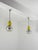 Set of two Space Age pendant lamps in yellow Murano glass, worked, 1970s Intact and in good condition. Each lamp has two...