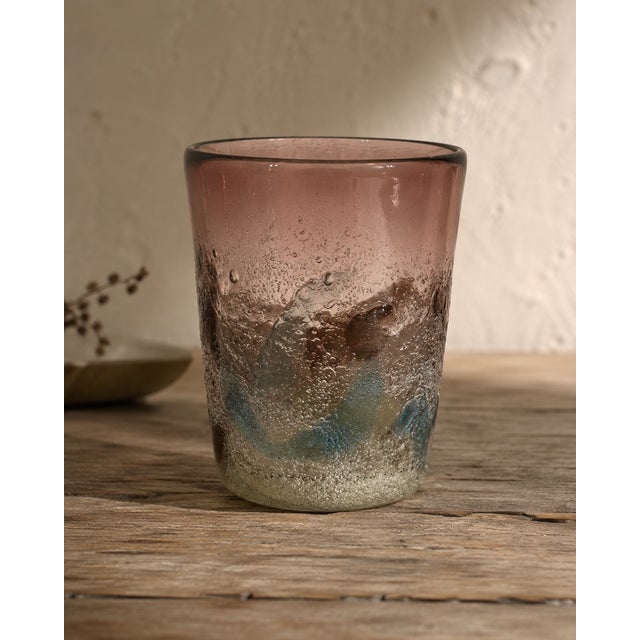 A pair of hand-blown tumblers by Seiichiro Inamine (稲嶺盛一郎) of Ryukyu Glass Workshop Kizuna, Okinawa. Inamine is the son of...