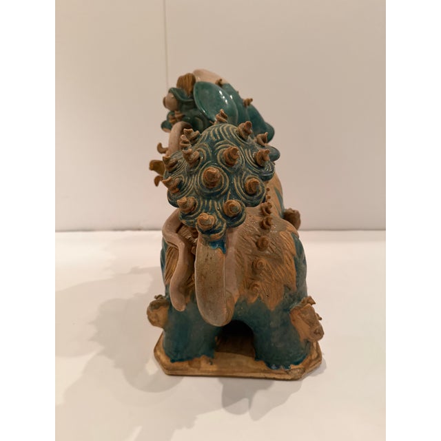 Ceramic Ceramic Asian Foo Dog Sculpture For Sale - Image 7 of 10