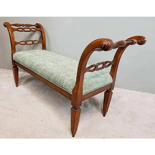 Baker Furniture Company Baker Milling Road Traditional Italian Upholstered Bench For Sale - Image 4 of 12
