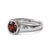Contemporary Garnet Signet Unisex Ring, Wedding Engagement Ring, Red Gemstone Birthstone Ring Us 7 For Sale - Image 3 of 3