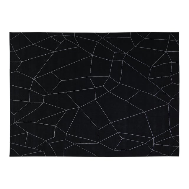 Moroccan Hand Knotted Wool Rug, 8'x10'1" For Sale