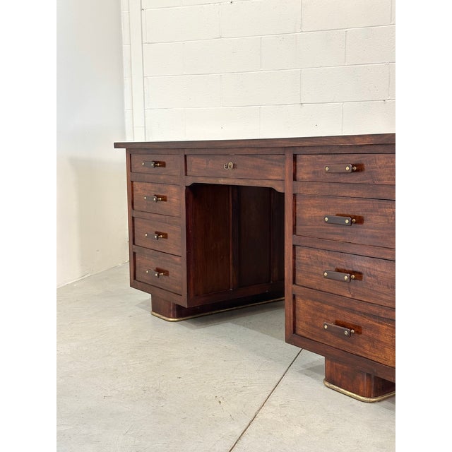 Walnut Desk in the style of Paolo Buffa, 1950s For Sale - Image 11 of 18