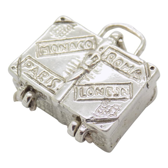 Vintage Italian Handmade Silver Luggage Box, Italy, 1970s For Sale